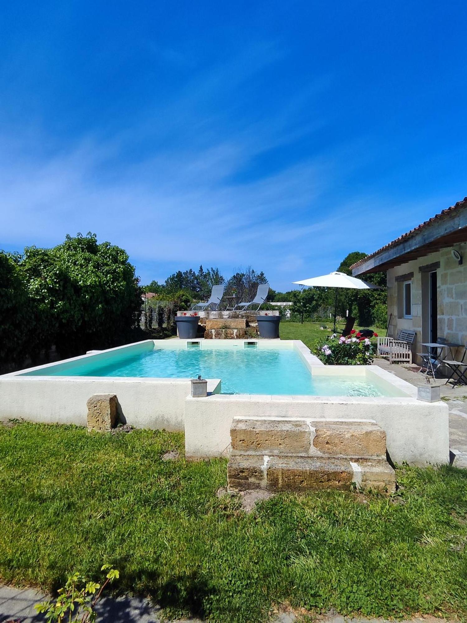 Jolie Villa Avec Piscine Dans Le St Emilionnais Sainte-Terre Eksteriør bilde