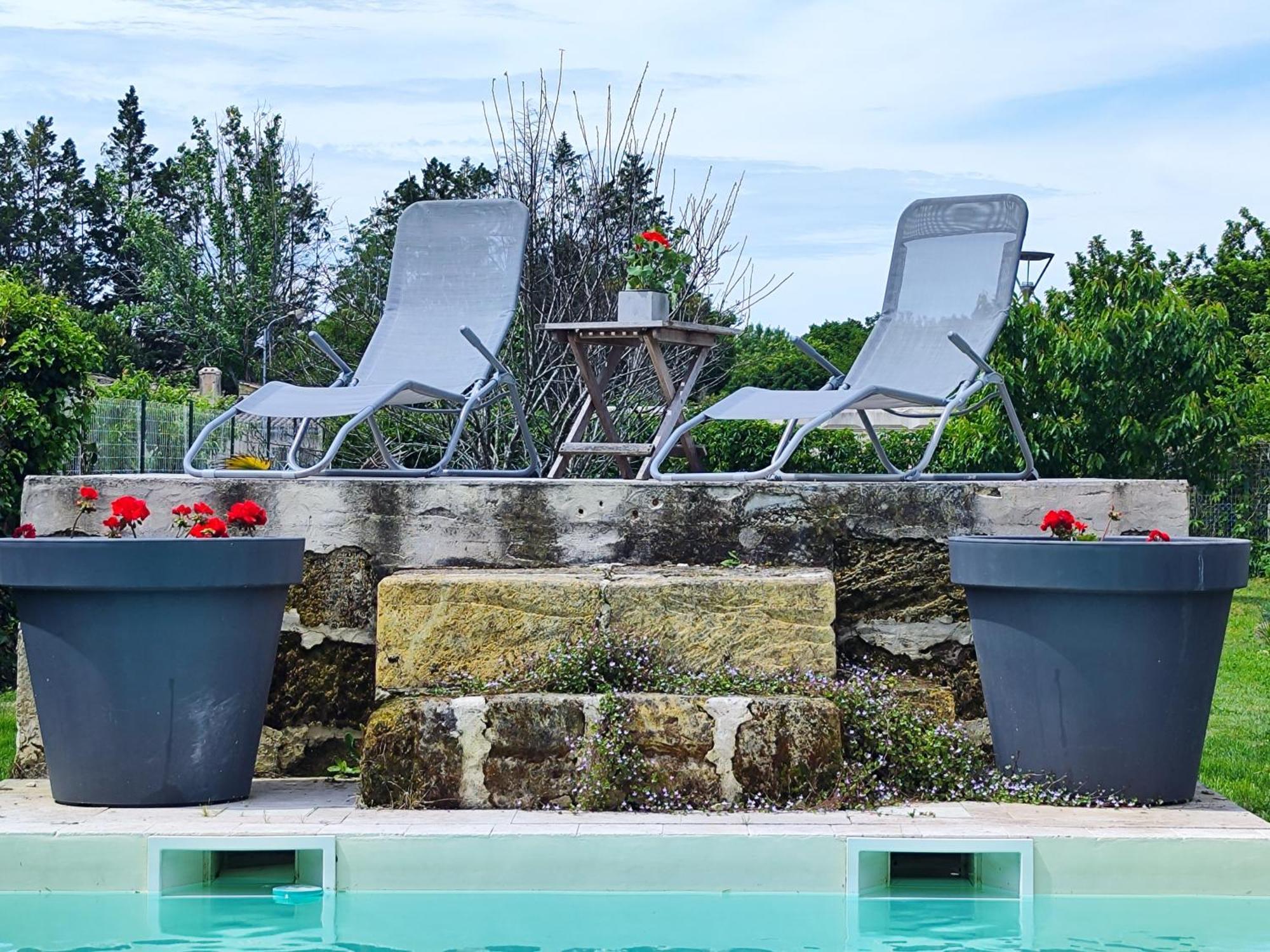 Jolie Villa Avec Piscine Dans Le St Emilionnais Sainte-Terre Eksteriør bilde